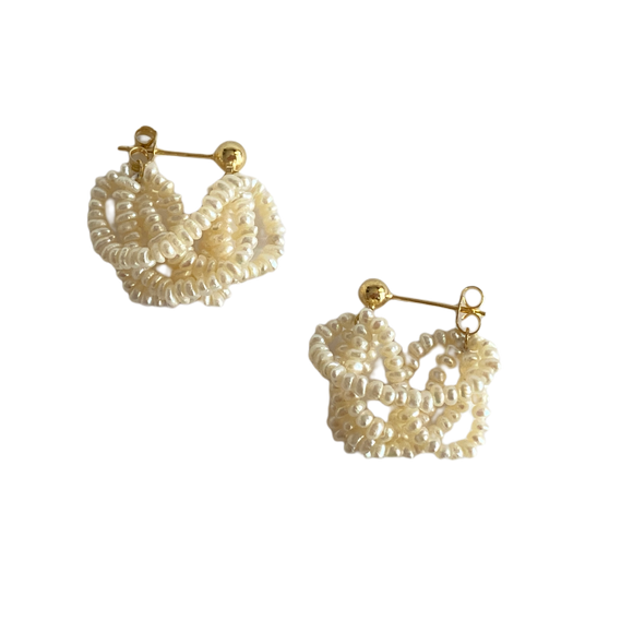 Handmade Baby Pearl Earrings