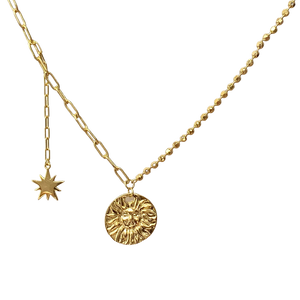 Sun & Moon Silver Necklace
